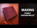 Making a Pueblo leather bi-fold wallet. Leathercraft