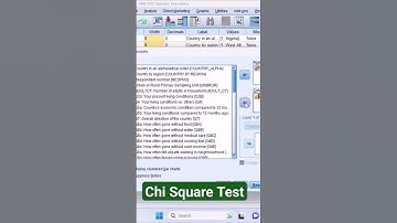 Chi Square Test || SPSS II Statistical analysis #youtubeshorts #ytshorts