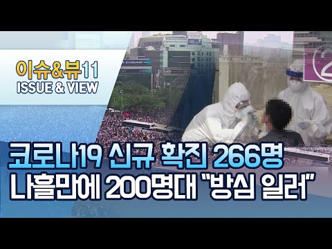 코로나19 신규 확진 266명, <strong>나흘만에</strong> 200명대…&amp;quot;방심 일러&amp;quot; / 머니투데이방송 (뉴스)