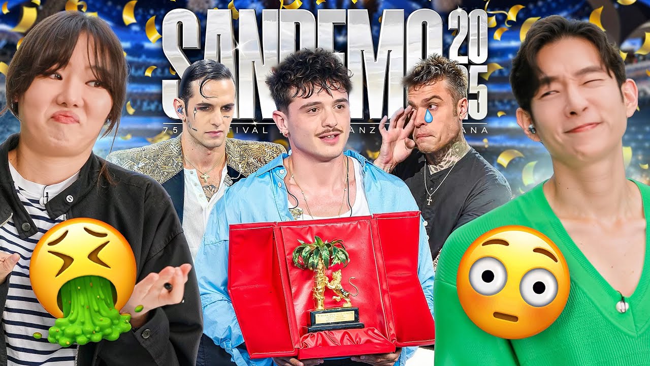 COREANI GIUDICANO SANREMO 2025!! *shockati dal vincitore* ( Olly, Lucio Corsi, Giorgia, Fedez...)