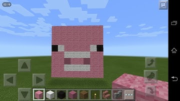 Minecraft PE: How to make Pig Head (pixal art)