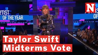 Taylor Swift Urges People To Vote During AMA Acceptance Speech