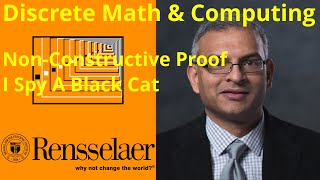 14-d DMC: Non-constructive proof. I-spy a black cat. Can you find it?