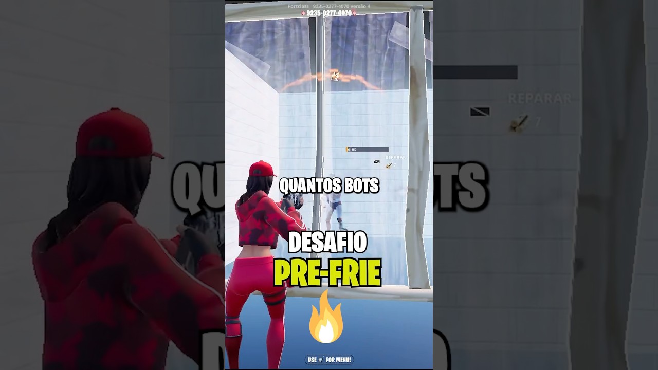 Desafio de PRE FIRE no Fortnite