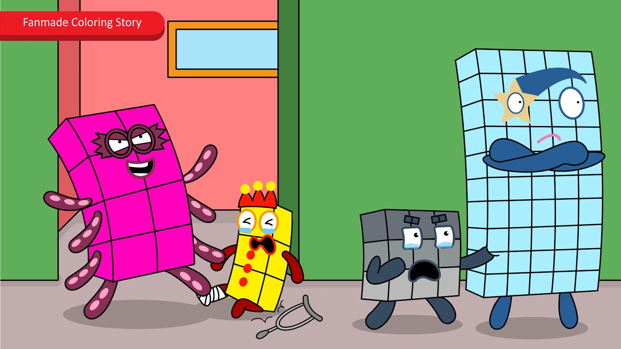 Numberblocks 50! Помогите! Numberblocks 3 | Раскраска Numberblocks, созданная фанатами