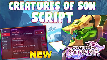 *NEW* Creatures of Sonaria Script (PASTEBIN 2024) (AUTOFARM,  KILL AURA , AUTO EAT )