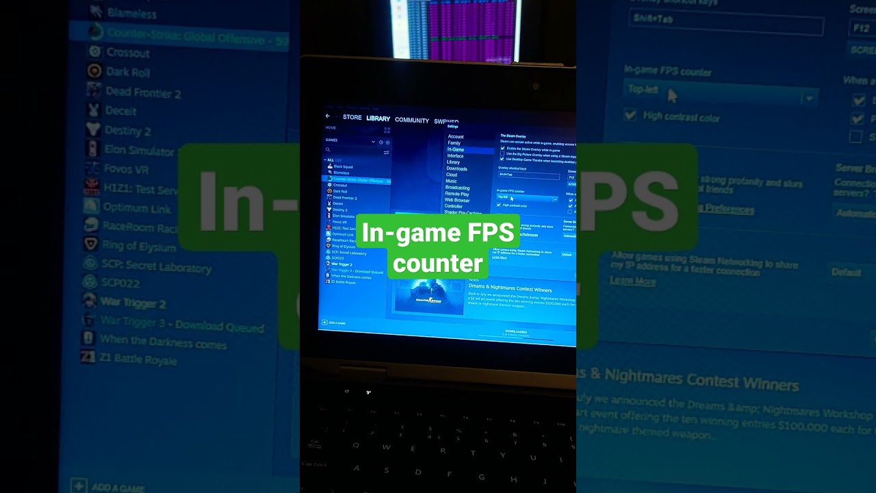 How to Enable Steam FPS Counter - In Game Counter 
