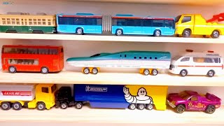 Electric Train, City Bus, Bullet Train, Ambulance, Sport Car, Tanker Truck, Trailer Truck, Tow Truck