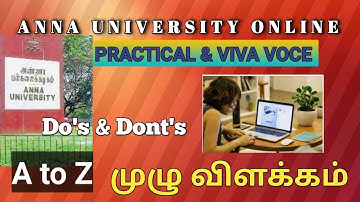 Anna University Online mode Practical & Project viva voce exclusive in Tamil| AU practical updates