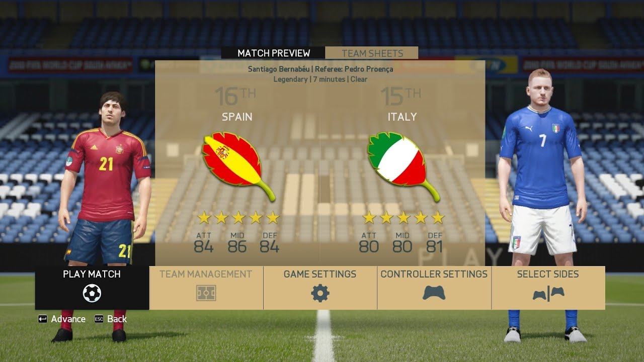 FINAL EURO 2012 • SPAIN vs ITALY • FIFA 16 PC • CLASSIC PATCH