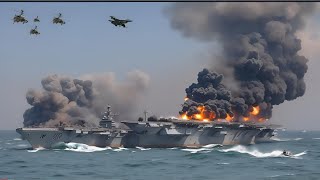 Today, the largest US aircraft carrier carrying leopard tanks was blown up by Iran in the Red Sea.