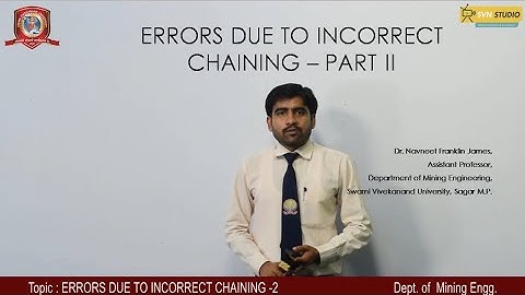 Errors Due to Incorrect Chaining Part II | Dr. Navneet Franklin James | Svn University