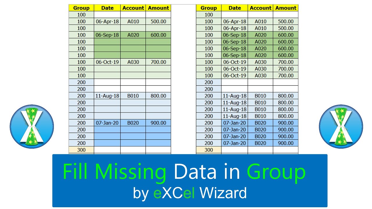 QQ50 Fill Missing Data in Group - YouTube
