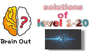 Brain Out puzzle solve part - 1 || level 1-20 || Tutorial (IOS , ANDROID)