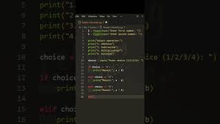 Simple Calculator using python Program. #learningcode #python #coding #codinggirl #programming