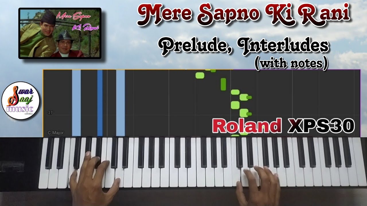 Mere Sapno Ki Rani | Aradhana | music pieces(Prelude/Interlude) | Piano tutorial| Roland XPS30