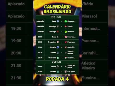 BRASILEIRÃO SÉRIE A 2026 | CALENDÁRIO DA RODADA 4
