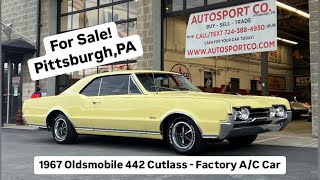 Player Profile SOLD: 1967 Oldsmobile Cutlass 442 ~ Factory A/C Car ~ Original Saffron Yellow ~Must See! 