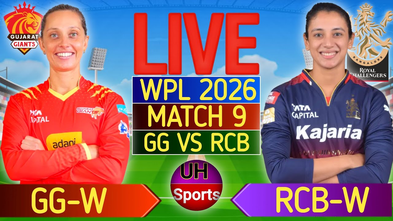 🔴Royal Challengers Bengaluru Women vs Gujarat Giants Women, 9th Match WPL - Live Cricket Match Today
