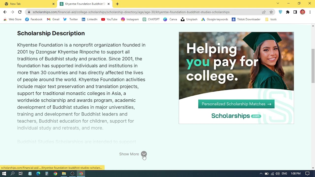 Khyentse Foundation Buddhist Studies Scholarships