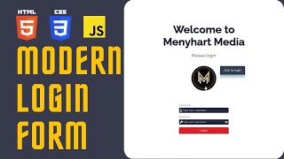 How to create a Modern Login Form using HTML CSS and JavaScript