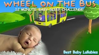Video thumbnail of "Wheels On The Bus  Lullaby Lyrics Baby Songs To Put A Baby To Sleep Lyrics-Baby Lullaby Music  ♥"