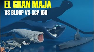 El Gran Maja vs BLOOP vs SCP 169-Sea Monsters Size Comparison–Julia & Leviathan Terrify the Oceans!