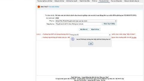 Lỗi nộp tờ khai không tìm thấy chữ ký số năm 2024