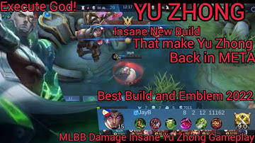 MLBB Yu Zhong Best Build and Emblem 2022 - Godly Life steal (Yu Zhong 100% Immortal unstoppable)