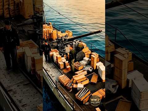 Loading 105mm SK C/32 Ammunition Crates on Deck