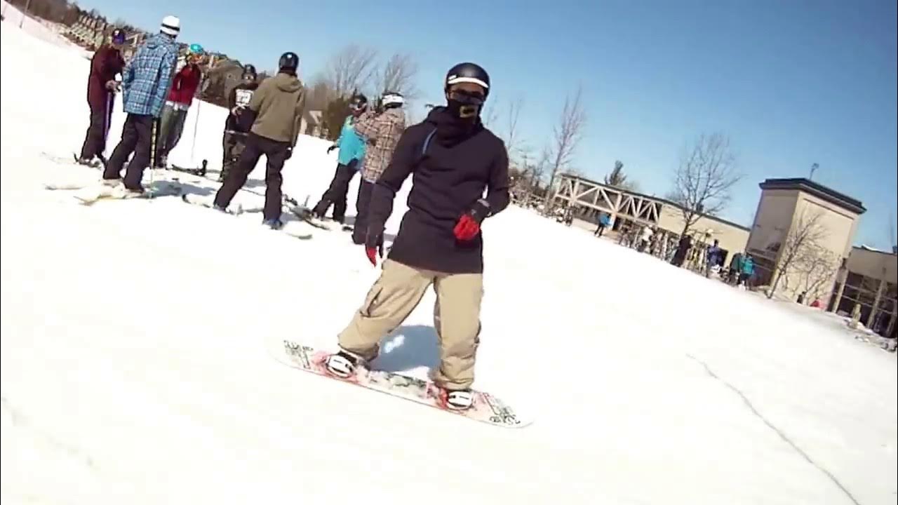 Snowboarding the Park & Half Pipe Blue Mtn YouTube