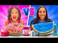 Pink vs Blue Food Challenge! 🍽️