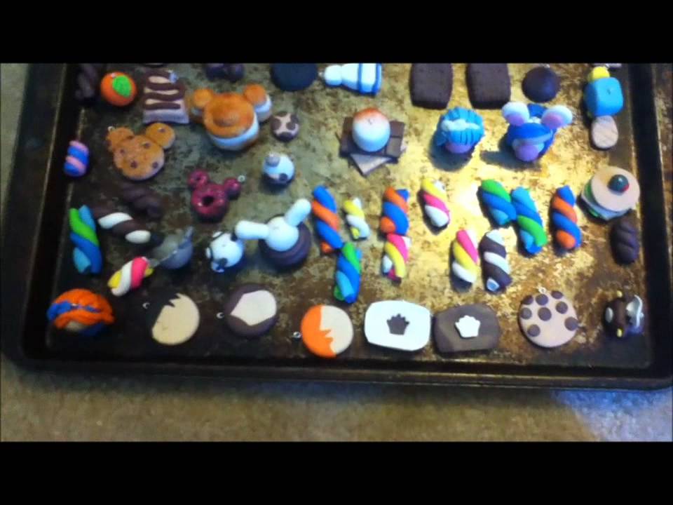 Baking polymer clay charms!!! :) 