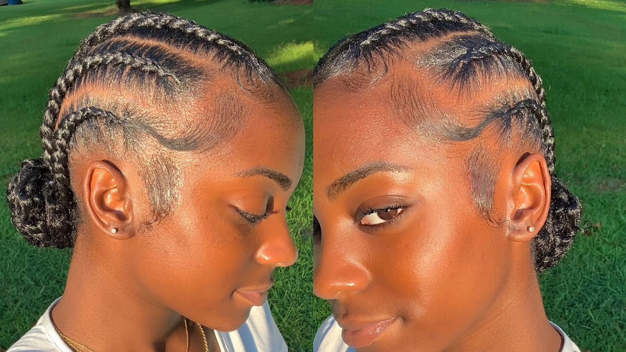 QUICK AND EASY | TRENDY BRAIDED BUN ON NATURAL HAIR | Jayda Cheaves Inspired