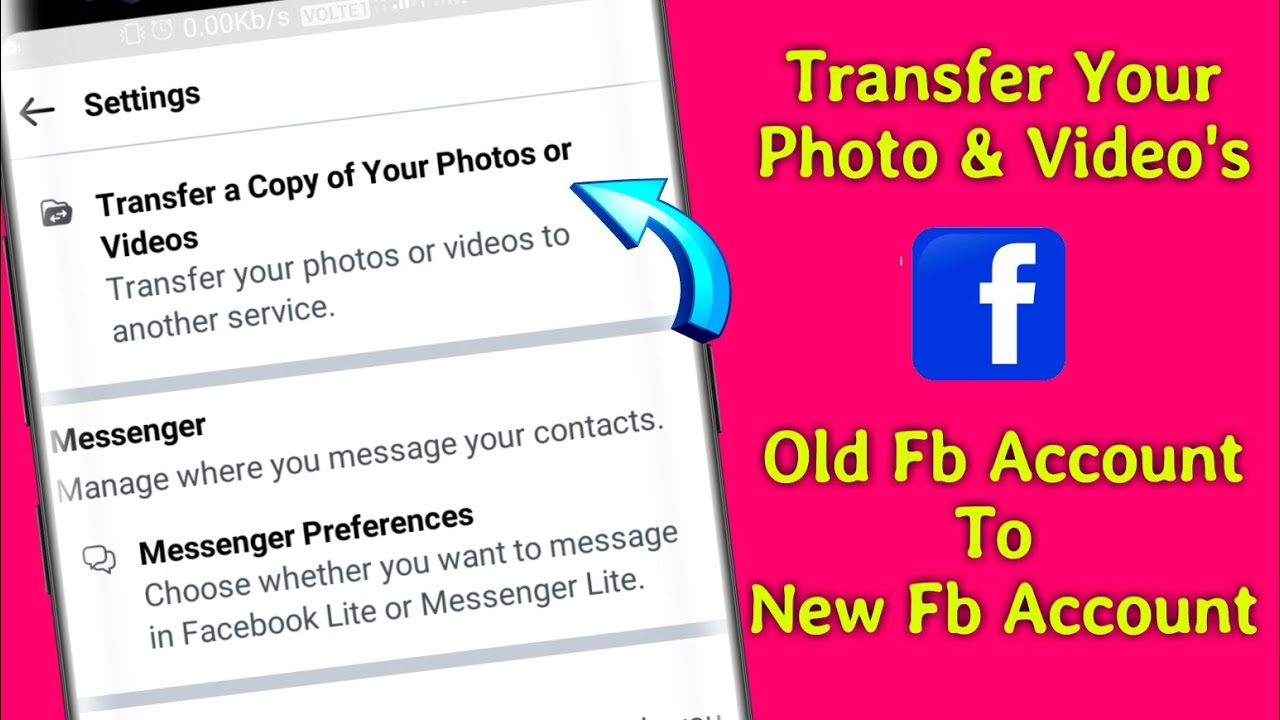 Transfer your photo and Video old facebook account to new facebook