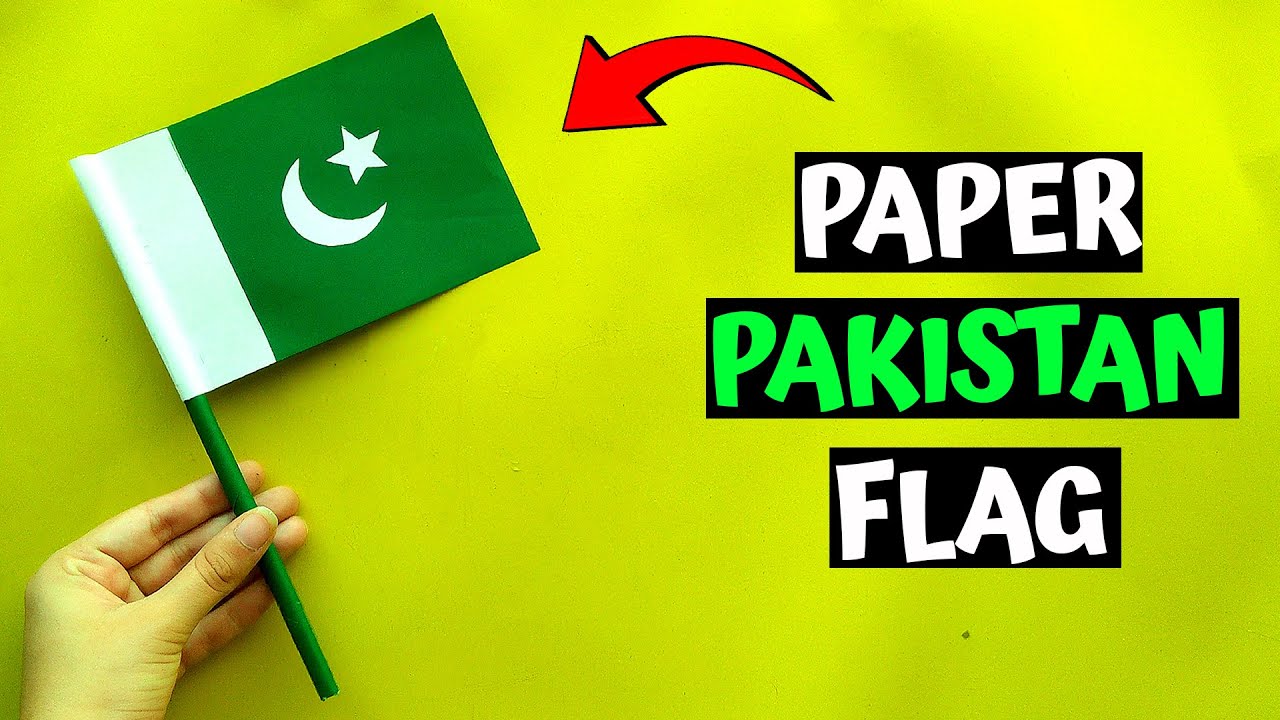 How To Make Pakistani Flag With Paper | DIY Pakistan Flag With Chart Paper | 14th August Craft Ideas