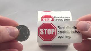 Stop Read Directions  Warning Stickers for Product Assembly