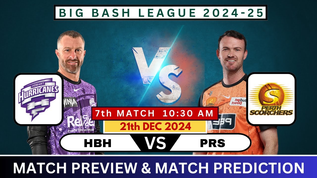 Big Bash League 2024 7th Match Prediction| Hobart Hurricanes vs Perth Scorchers| HBH vs PRS 