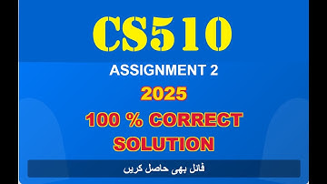 cs 510 assignment 2 solution 2025