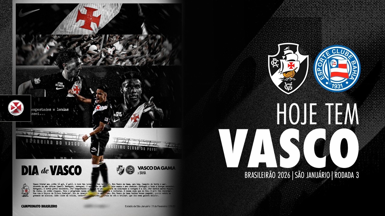 AO VIVO - VASCO x BAHIA | BRASILEIRÃO 2026 - 3ª RODADA