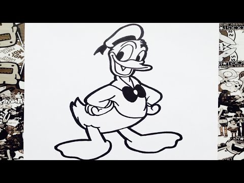 Video: Como Dibujar Al Pato Donald Por El L? Piz Etapa Por Etapa