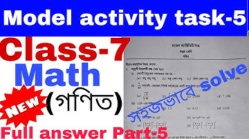 Class-7 Math (গণিত) Model activity Task -5 | Part-5 WBBSE  Full Solve |Model activity