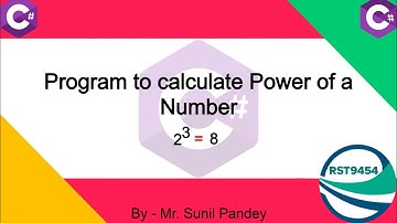 Program to Calculate Power of a Number | Program to calculate x power y in C# #biharideveloper