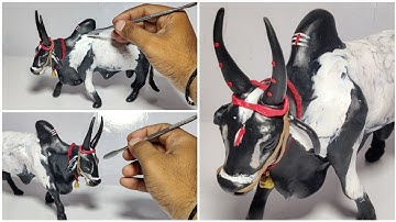 clay Sculpting: Bull making From Clay,Polymer clay, Clay art,Polymer clay tutorial,clay modelling