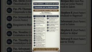 TPM Workers Transfer List #jesus #tpm #transfer #news #viral #tpmnews #tpmmusic #tpmmessage #tpmword
