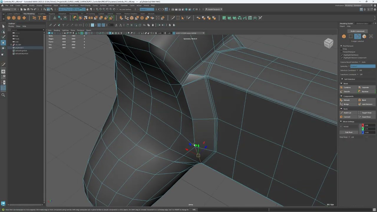 Modelagem 3D Hard Surface | Controle PS1 | Aula 10 - Refinamento parte 4