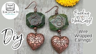 Wire Wrapping Made Easy! Create these unique handmade wire wrapped earrings. DIY Jewelry Making Tips