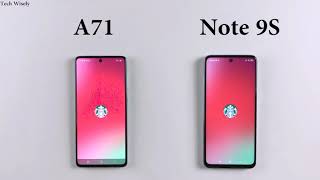 SAMSUNG A71 vs Note 9S : Speed Test