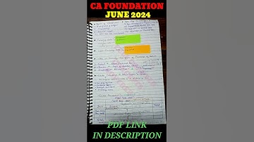 HANDWRITTEN NOTES OF STATISTICAL DESCRIPTION OF DATA ||CA FOUNDATION DEC 2023 & JUNE 2024|| #icai