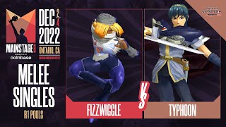 Fizzwiggle (Sheik) vs Typhoon (Marth) - Melee Singles Pools Winners Quarter-Final  - Mainstage 2022
